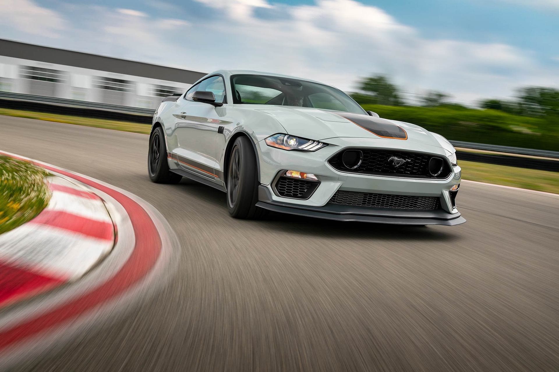 2022 Mach 1 Mustang with Black and Red Stripe