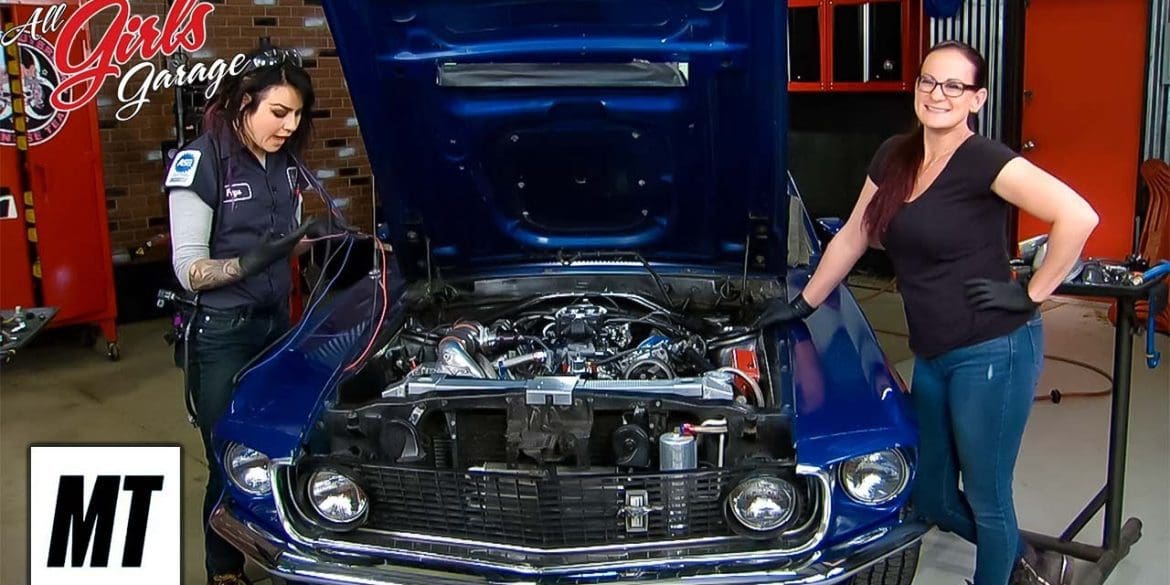 All Girls Garage Works On A Supercharged 1969 Ford Mustang!